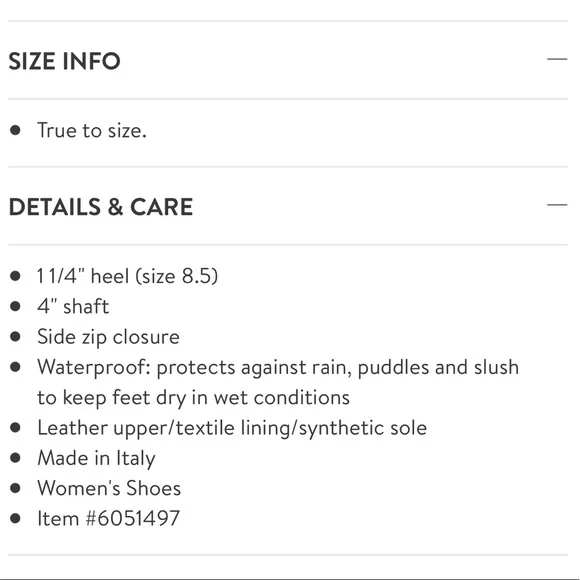 - AQUATALIA Nadie Black leather Waterproof booties size7.5 like New